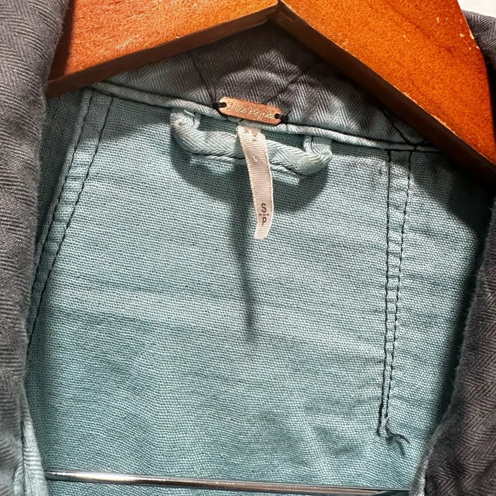 Free People Cotton Twill Military Jacket